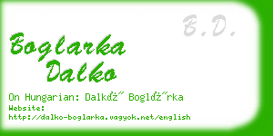 boglarka dalko business card